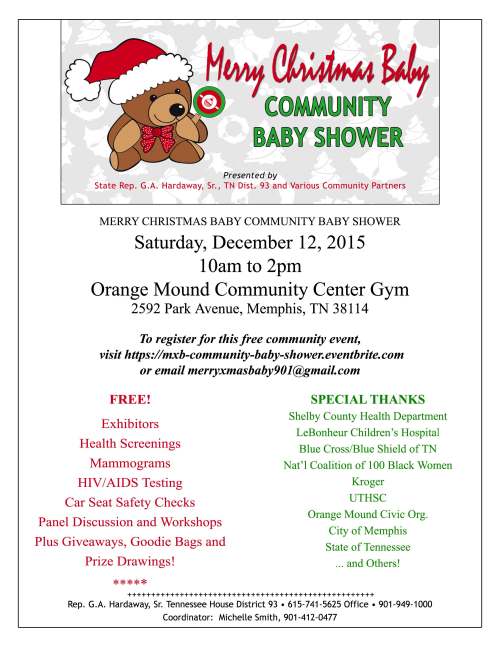 Merry Christmas Baby shower flyer - Dec 12 2015